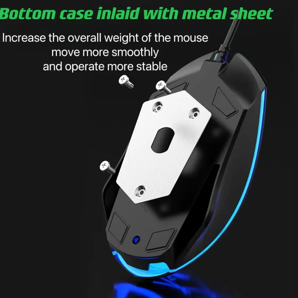Wired Keyboard And Mouse Set Usb Luminous Mechanical