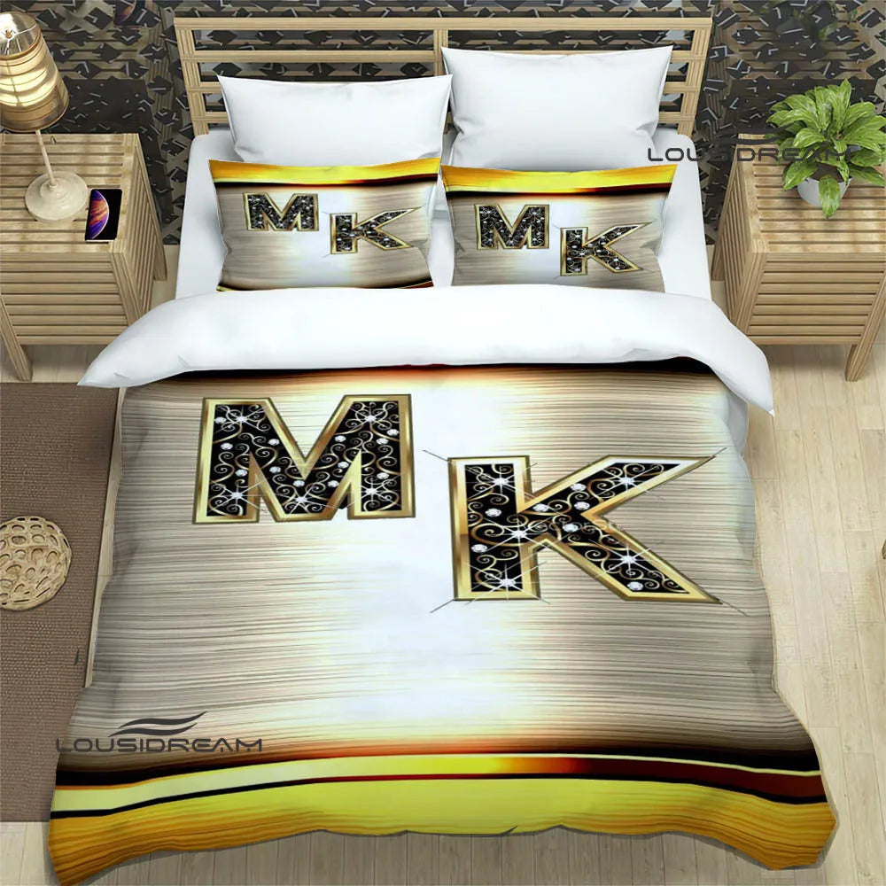 M-Michael-Kors logo printed Bedding Sets exquisite supplies set