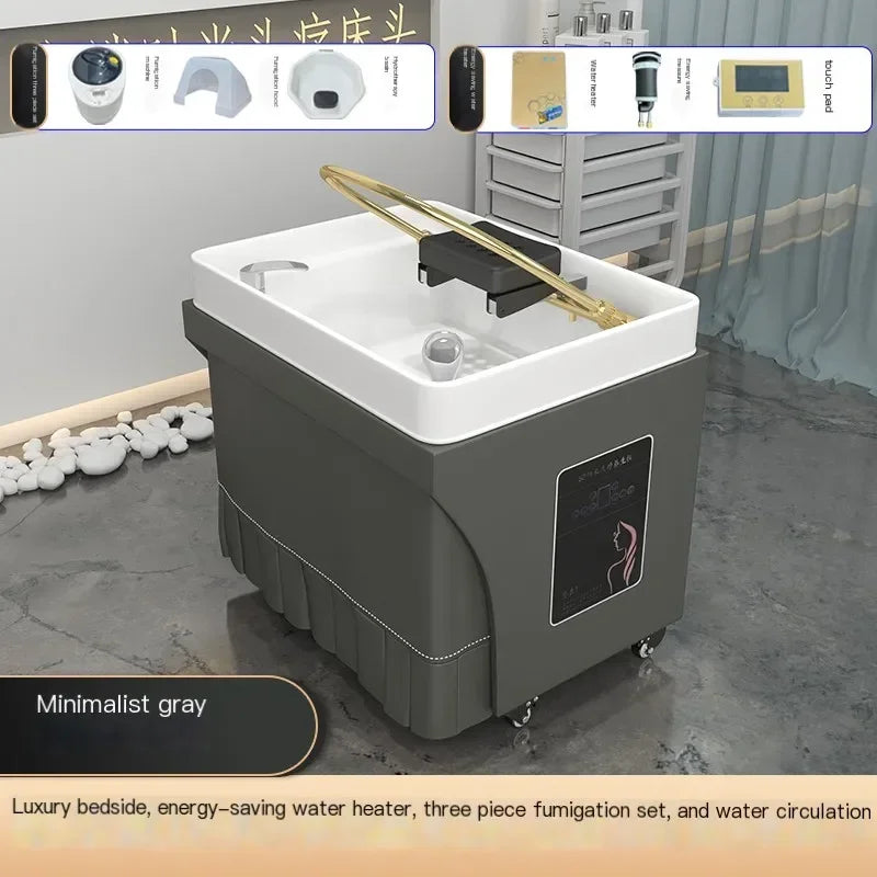 Head Spa Shampoo Chair Hair Stylist Sink Steam
