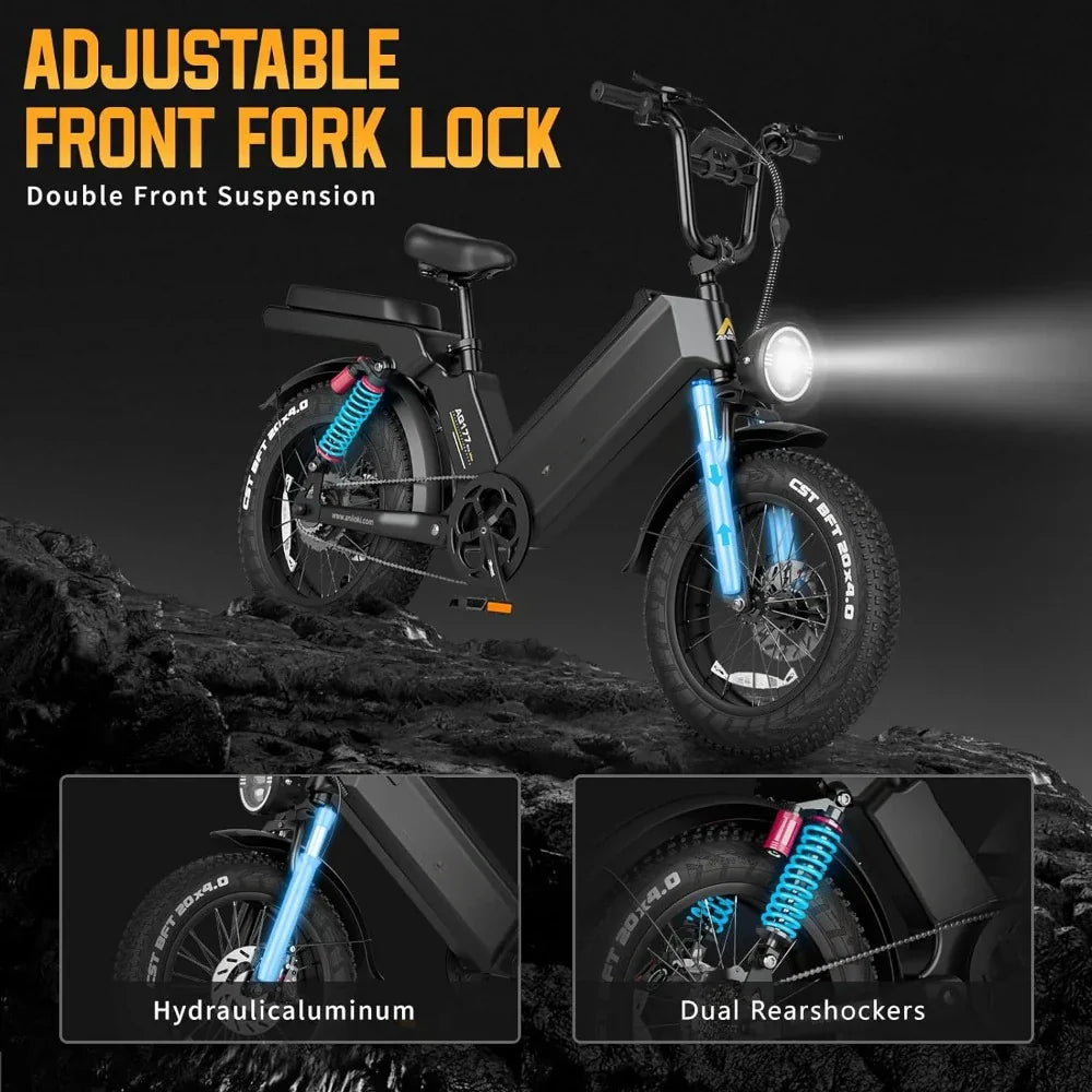 Electric Bike,52V 60Ah Electric Commuting Bike,200Miles Long Range,