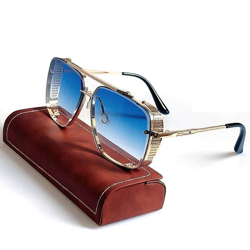 Vintage Steampunk Sunglasses Men Punk Oversized Sunglasses Women