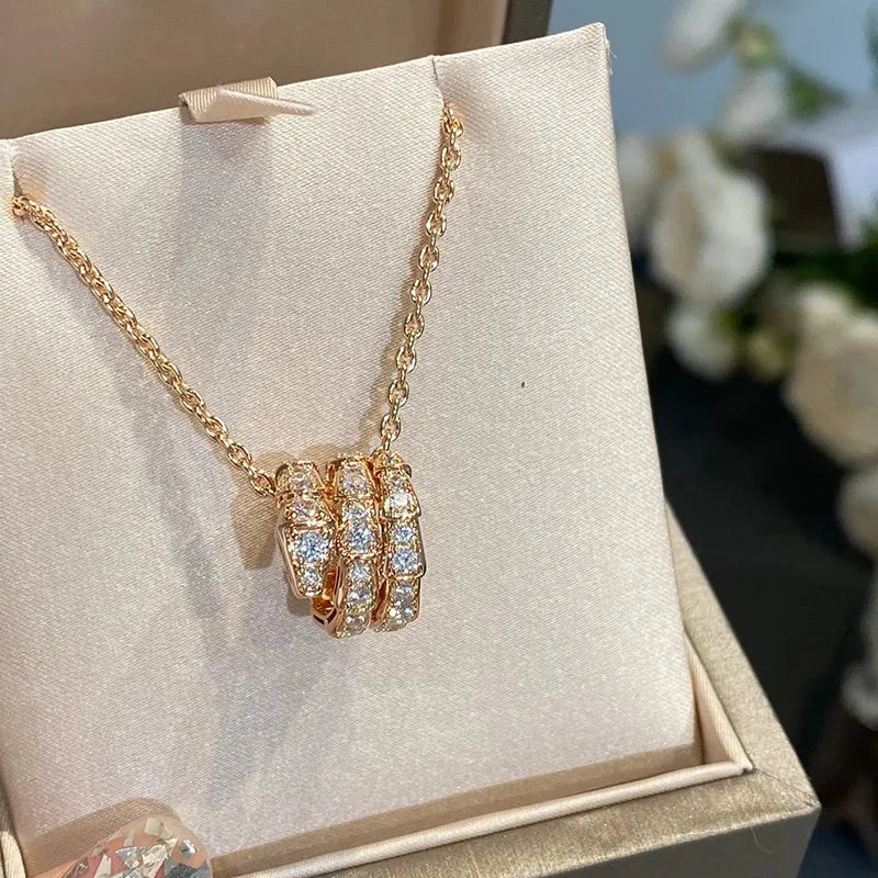 2024 New Design Fashion Silver color Zircon Snake