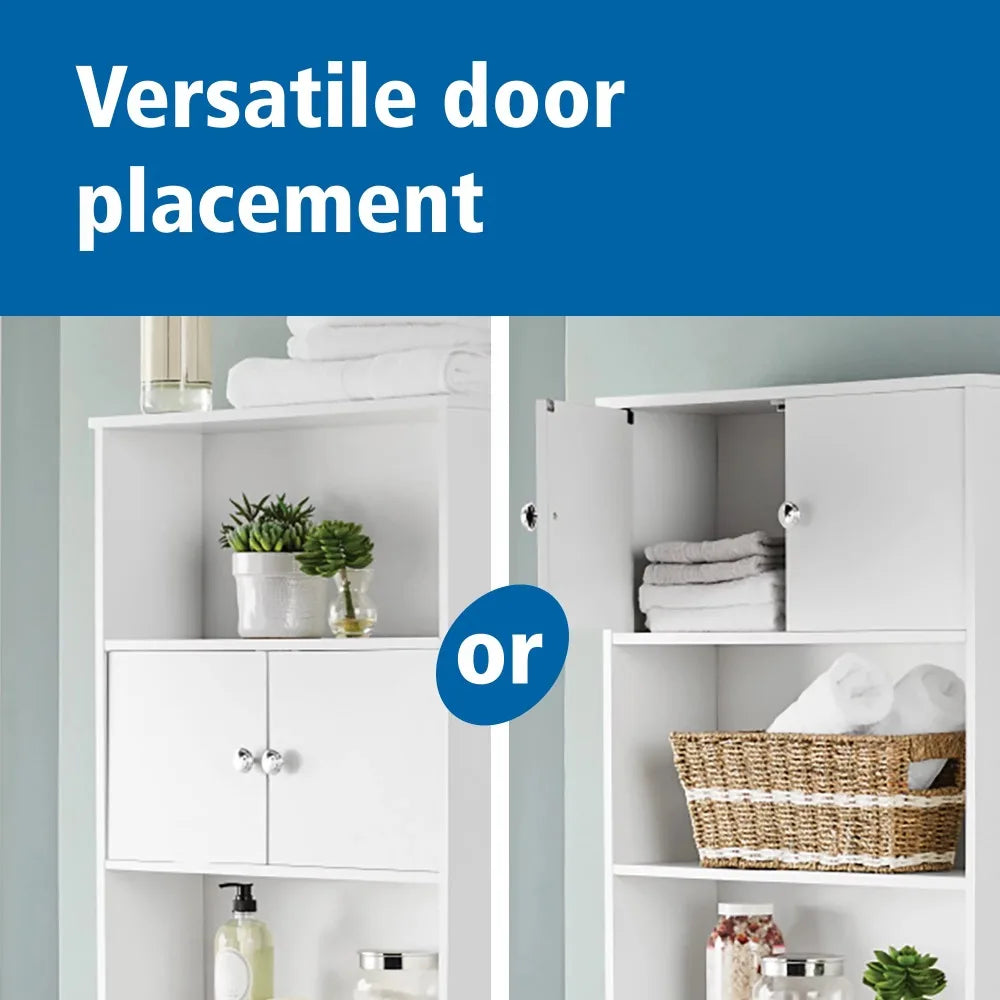 Mainstays 3-Shelf Bathroom Space Saver Cabinet, White, 23