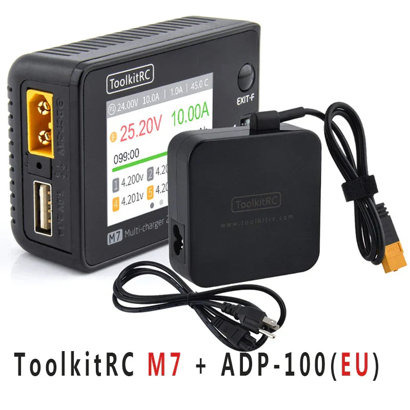 ToolkitRC M7 200W 10A DC Balance Charger/Discharger ADP100