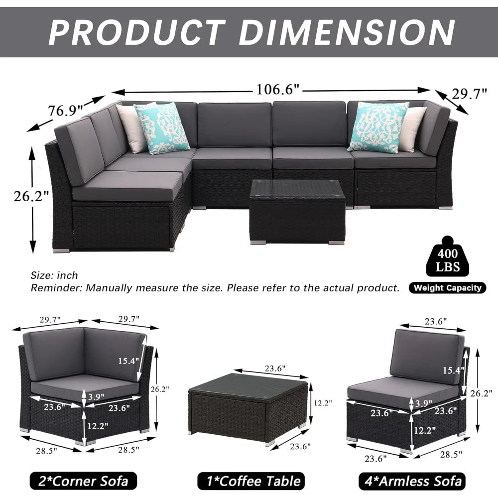 Patio Furniture Outdoor Set, Terrace Sofa Set, All-weather