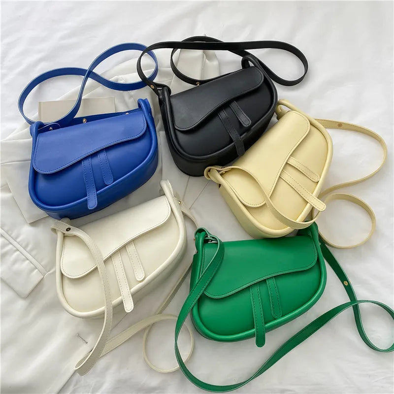 New Fashion Women Saddle Bag PU Leather High