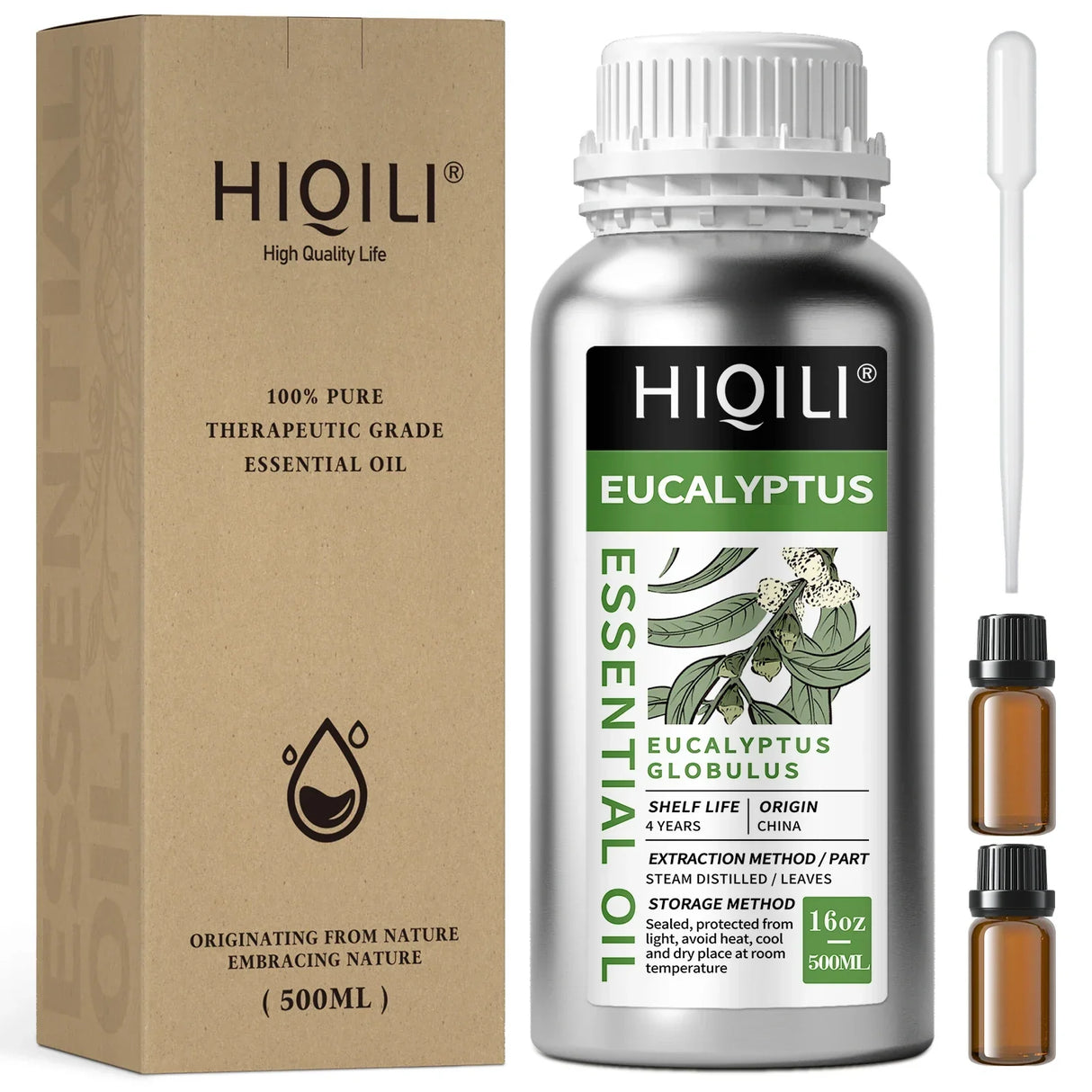 HIQILI 500ML Lemon Essential Oils,100% Pure Nature for Aromatherapy | Used for Diffuser,Humidifier,Massage | Clean and Steriliz