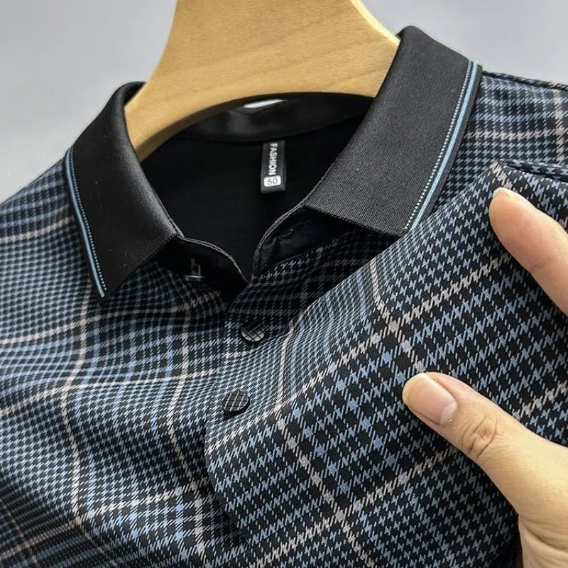 High Quality Luxury Ice Silk Men's Polo Shirt