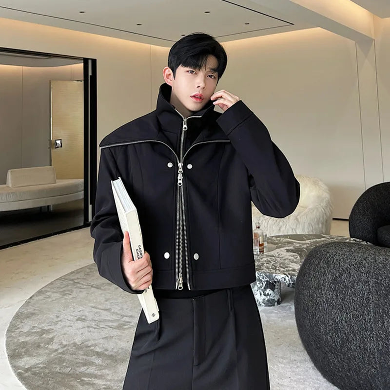 NOYMEI Short Coat Black Deconstructed Design Black Short