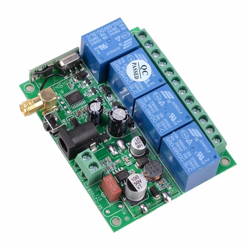 DC 12V 24V 4-Way Remote Control Switch Point-Acting