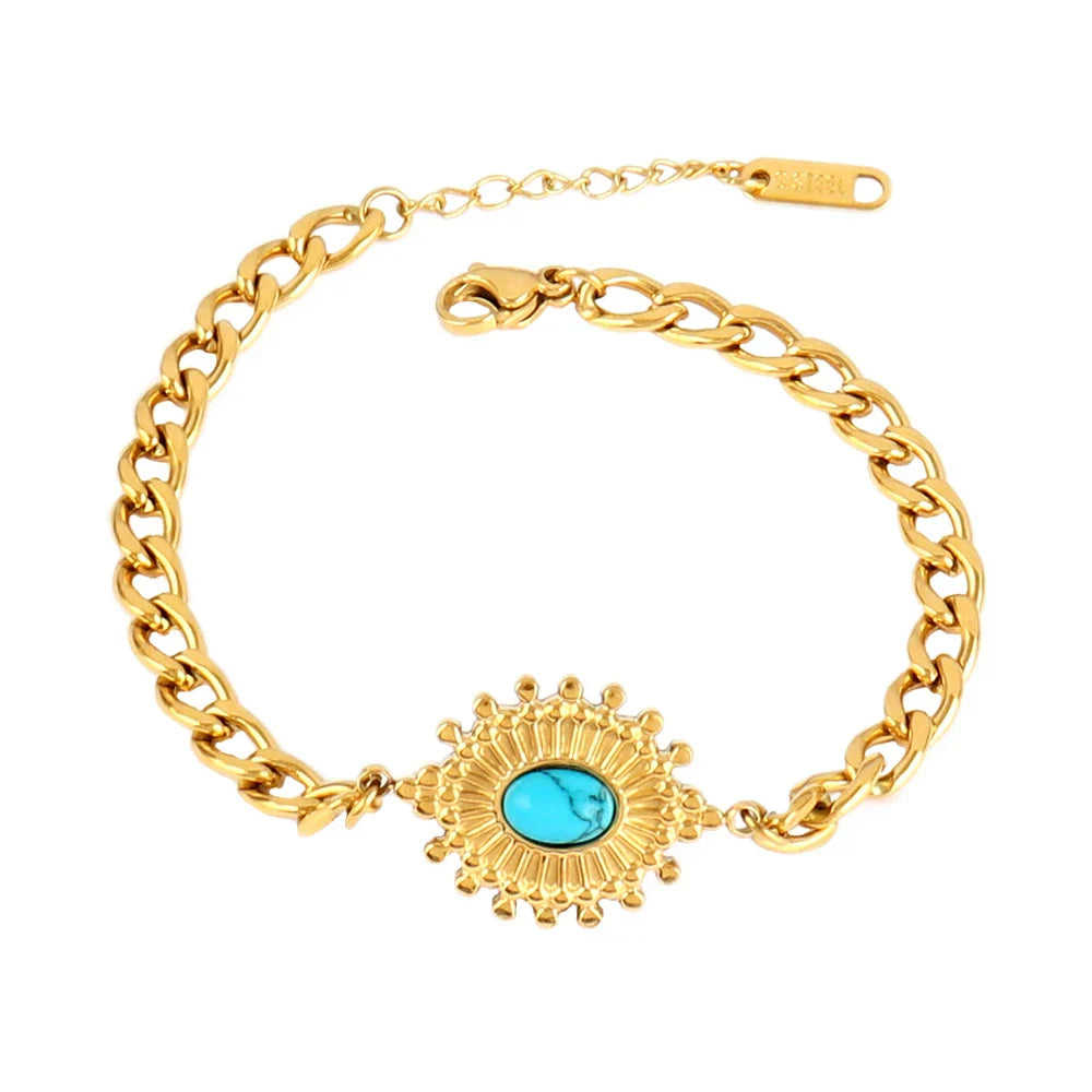 Heart Pendant Stainless Steel Bracelet Women Fashion 316L