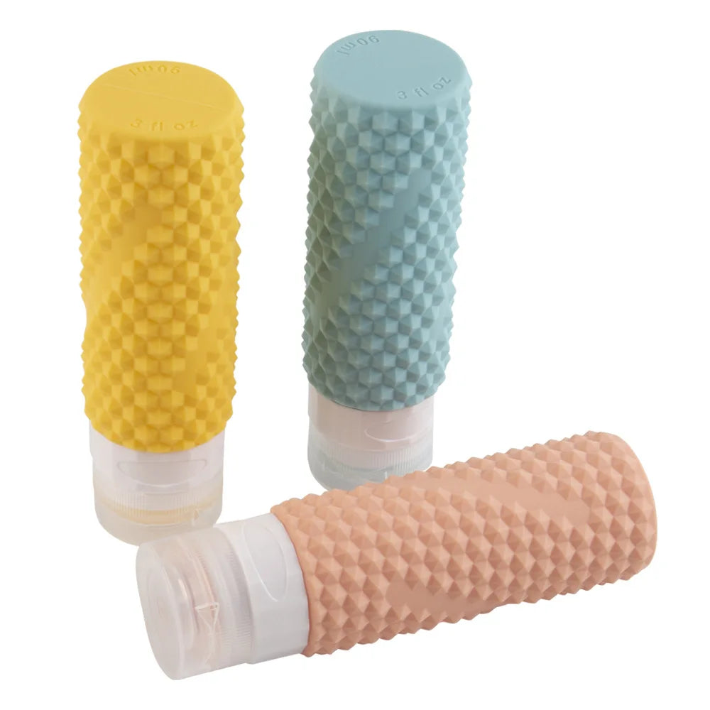 90ML/PC Silicone Travel Bottles TSA Approved Leak Proof