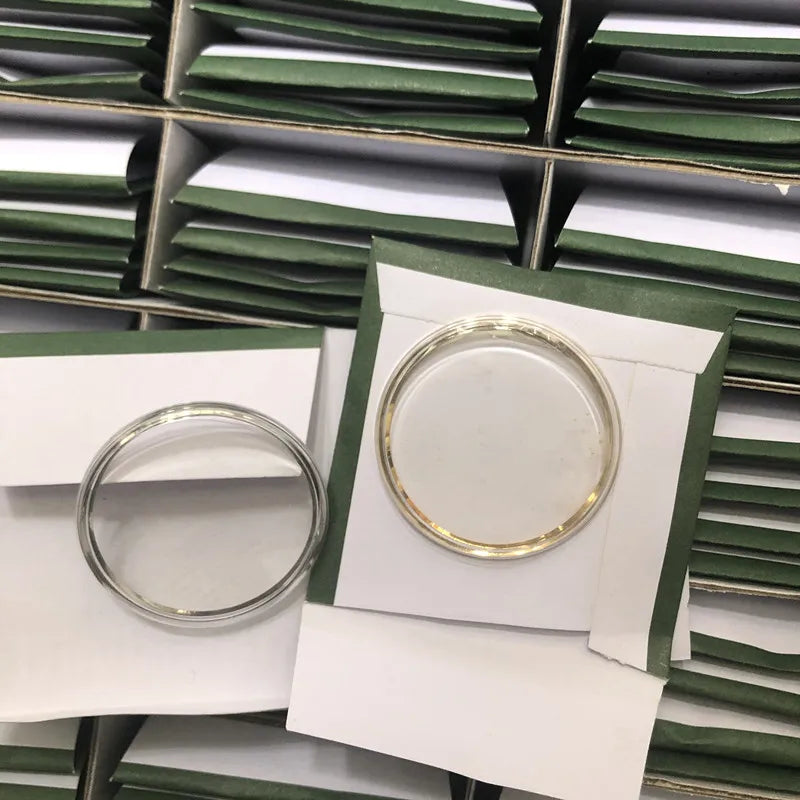 Watch accessories round silver ring plastic cover acrylic