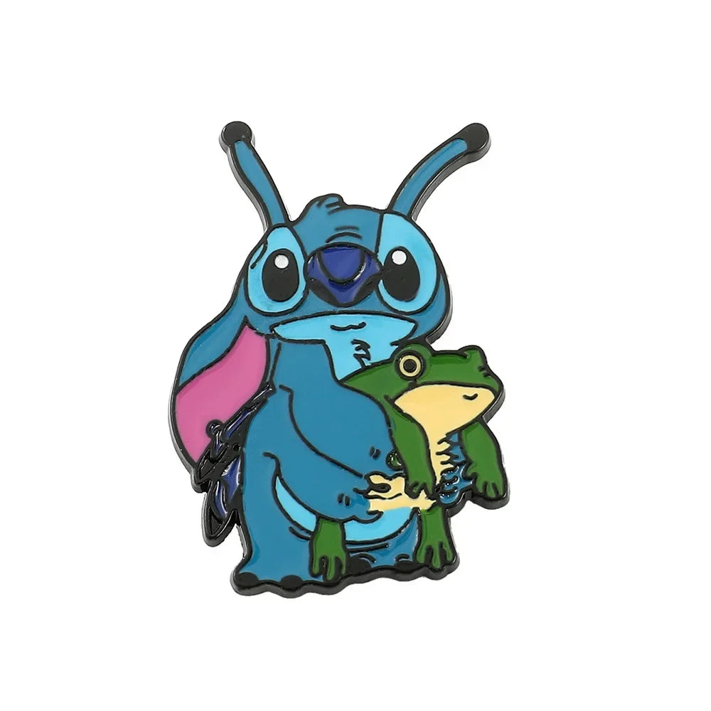 Stitch Lapel Pins for Backpack Accessories Cartoon Lilo