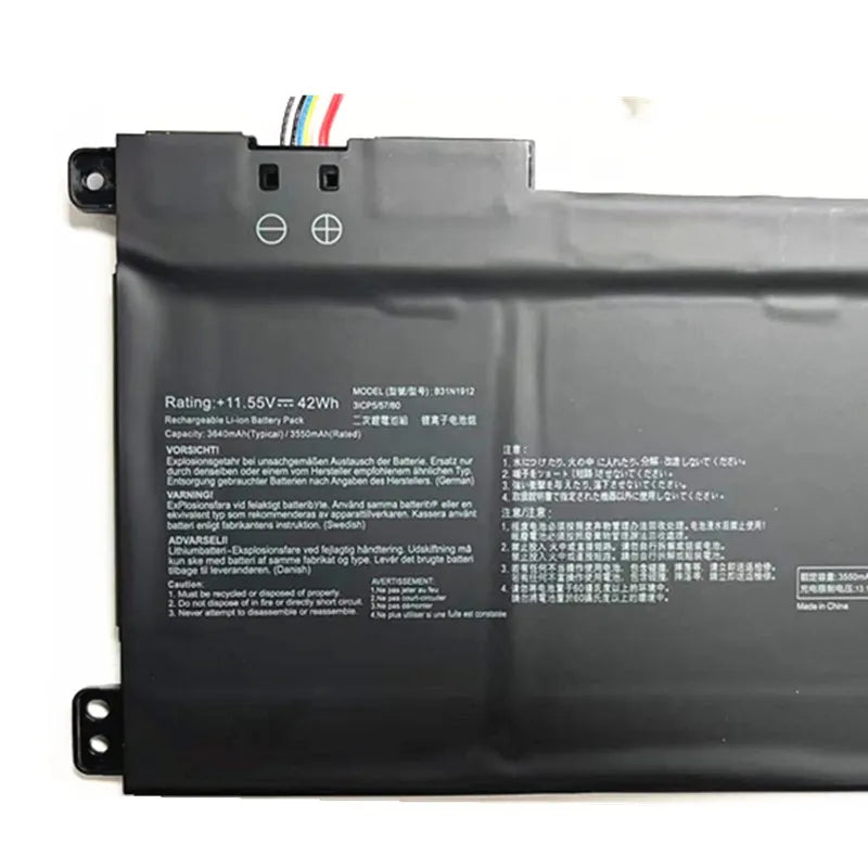 C31N1912 B31N1912 11.55V 42Wh Laptop Battery For Asus