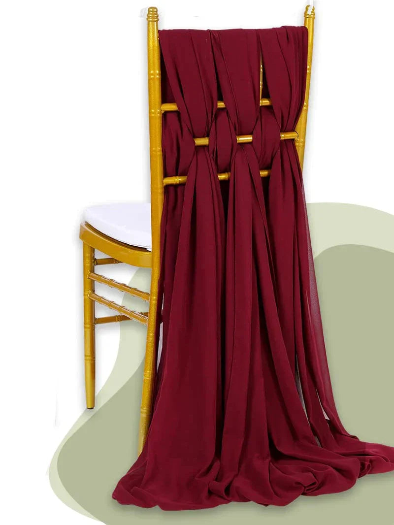 8pcs Wedding Chair Decors Chiffon Chair Sashes Wedding