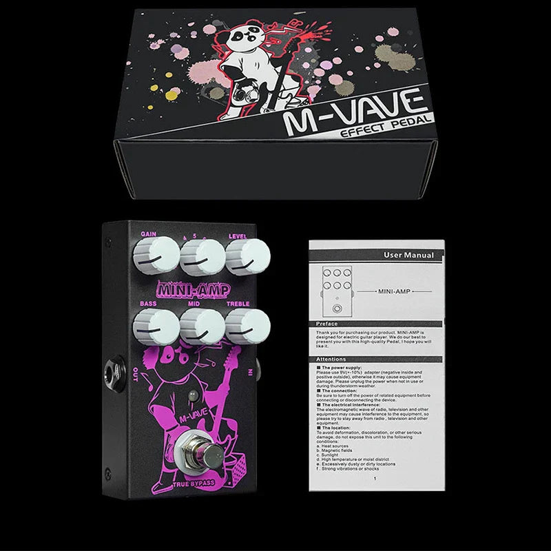 M-VAVE MINI-AMP Pre-amp Simulation Effect Pedal 9 Classic