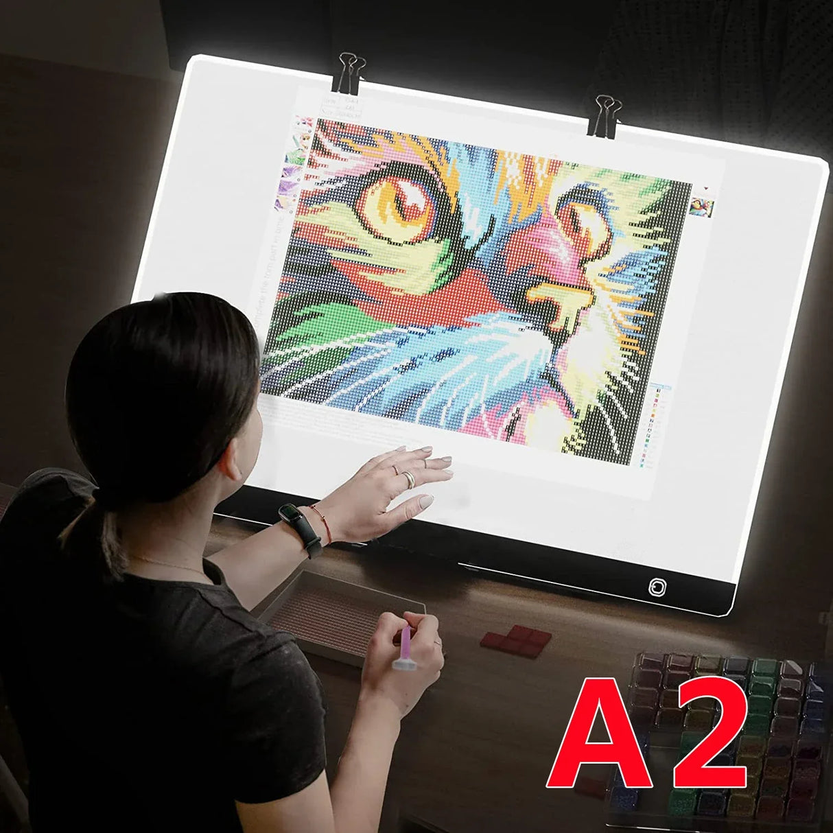 New (60*40cm)A2 Drawing board LED Digital Graphics Light
