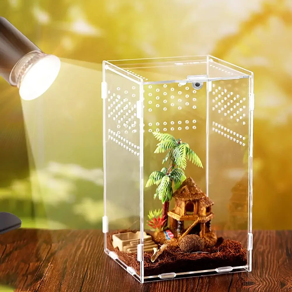 Magnetic Acrylic Case Nano Arboreal Tarantula Enclosure Reptile