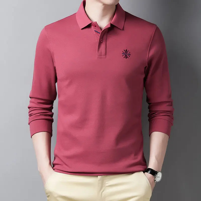 Fashion Men Cotton Mbroidery Polo Shirts Spring Autumn