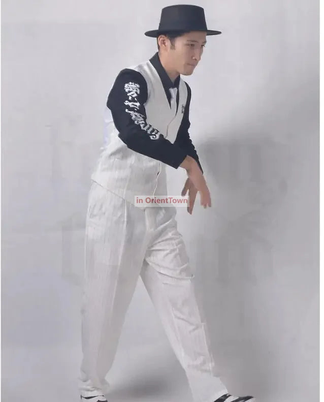Hip Hop suit locking vest machine dance Clothing