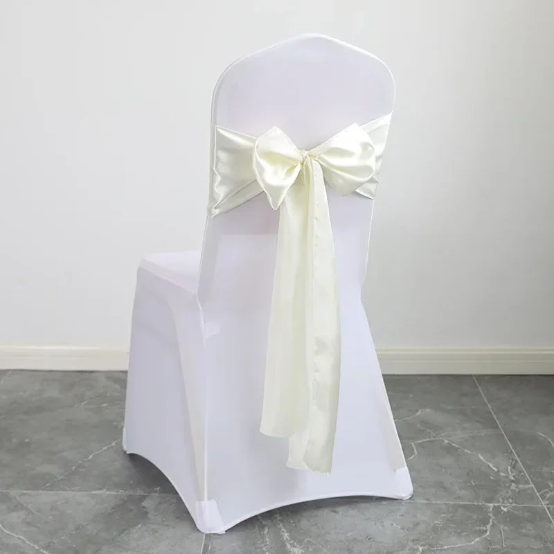 20pcs/set Satin Chair Sashes,17*275cm Silk Chair Ribbon Bows