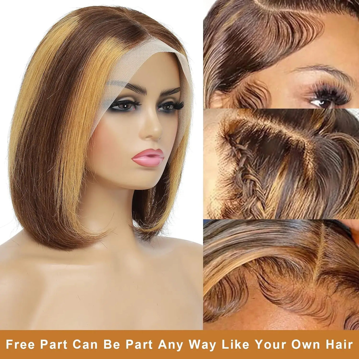 Bob Wigs Human Hair Straight 13x4 lace Front
