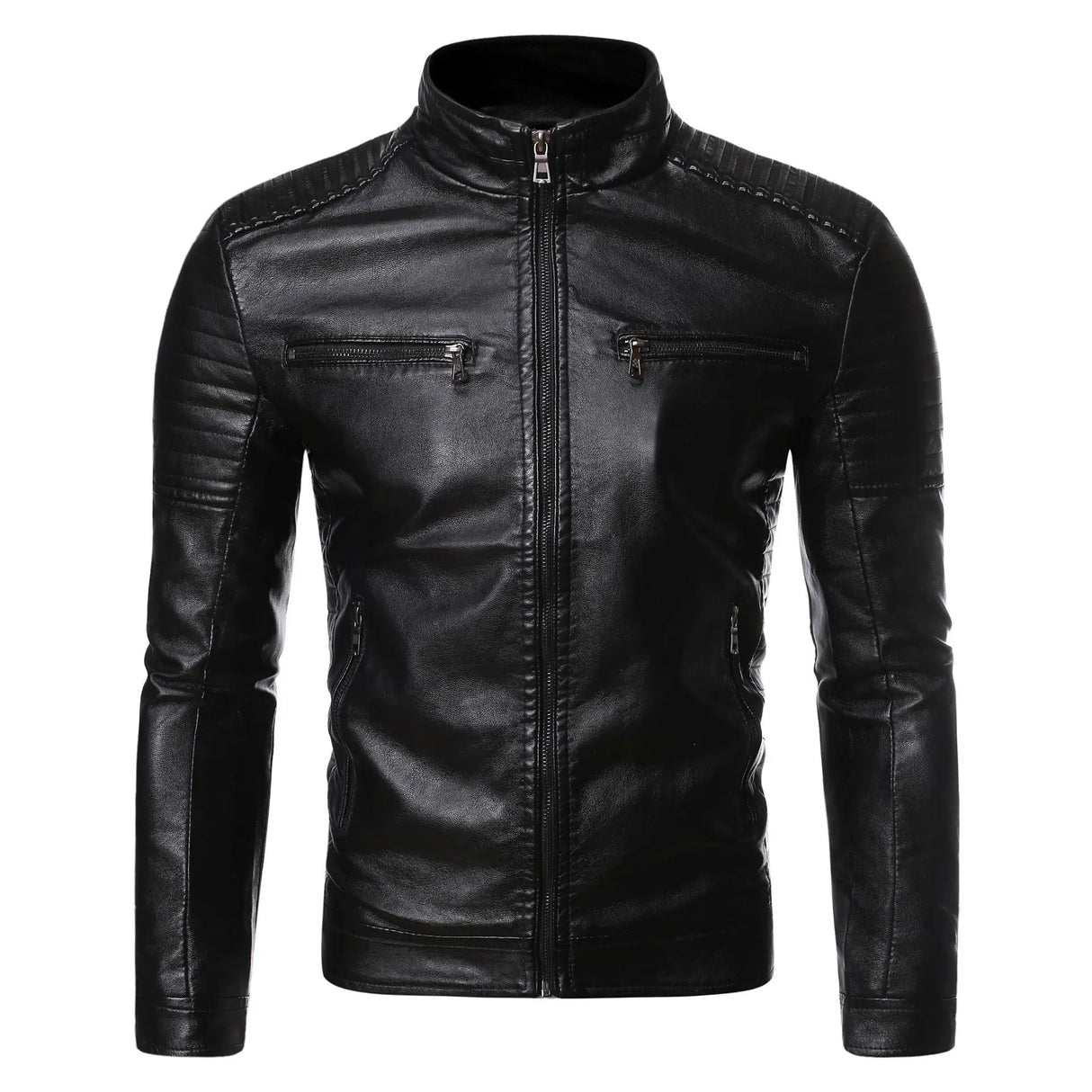 Spring Winter Casual Skin Jacket Coat Men Pu