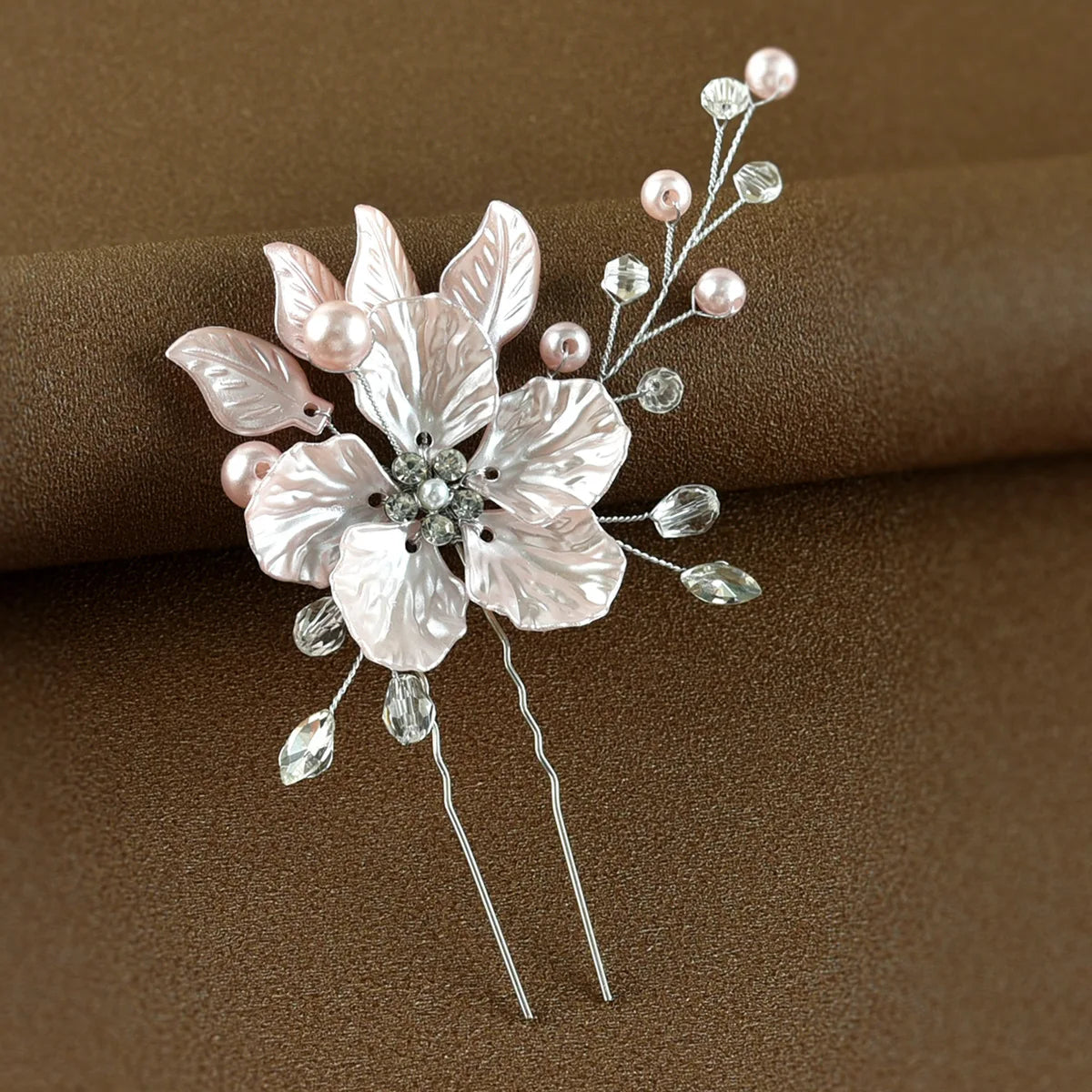 White Flower Hairpins Elegant Women Floral Style Hair