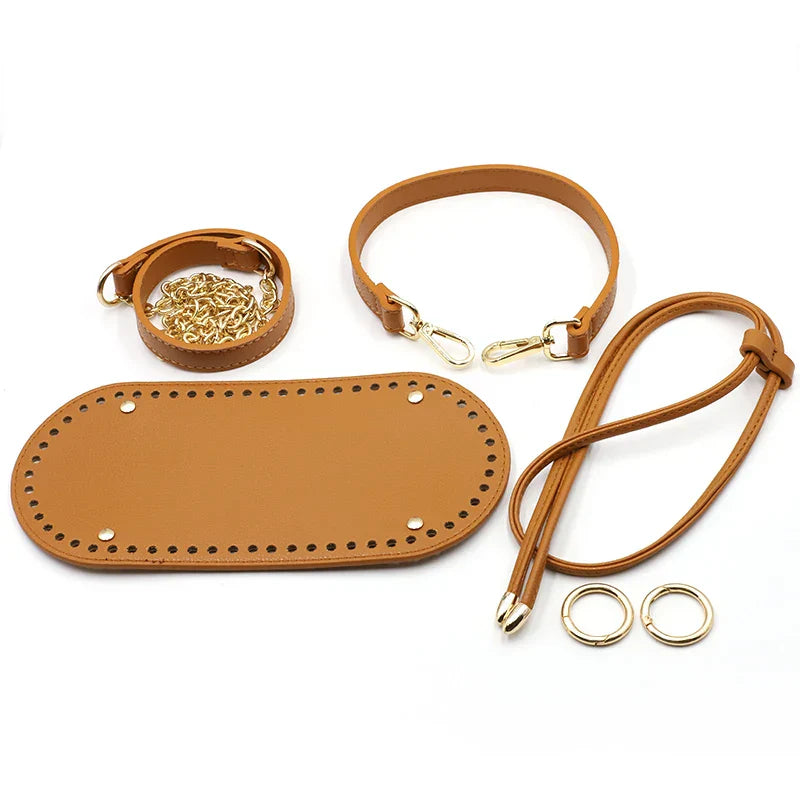 7pcs set Handmade Handbag Shoulder Strap Woven Bag