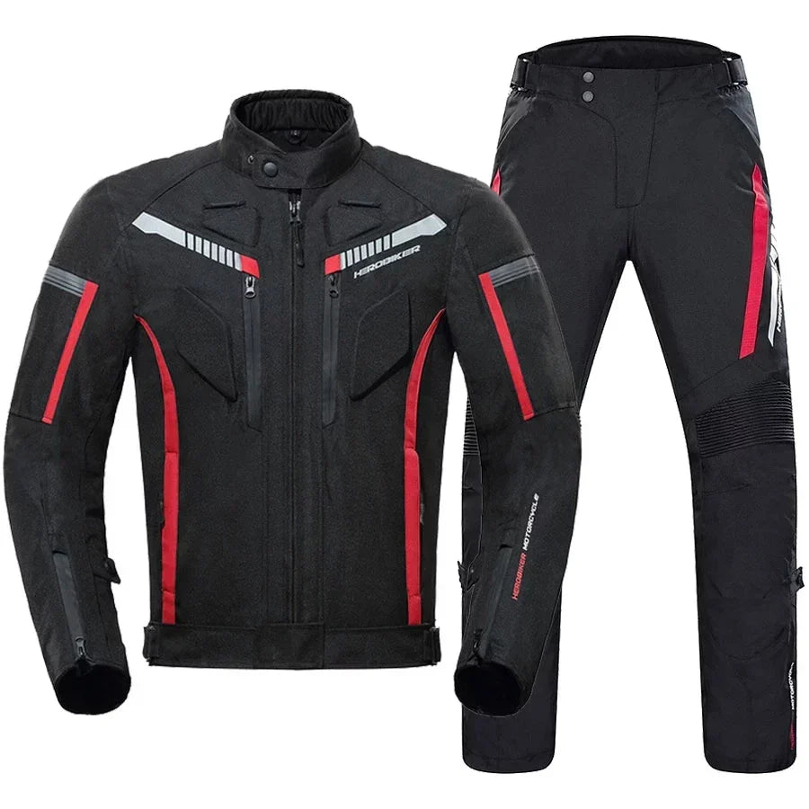 HEROBIKER Waterproof Motorcycle Jacket Man Racing jacket Wearable Motorcycle Pants Moto Jacket With EVA Protection