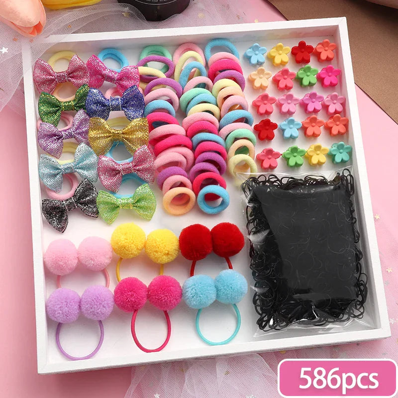 New Hair Bands Set Girls Elastic Rubber Band