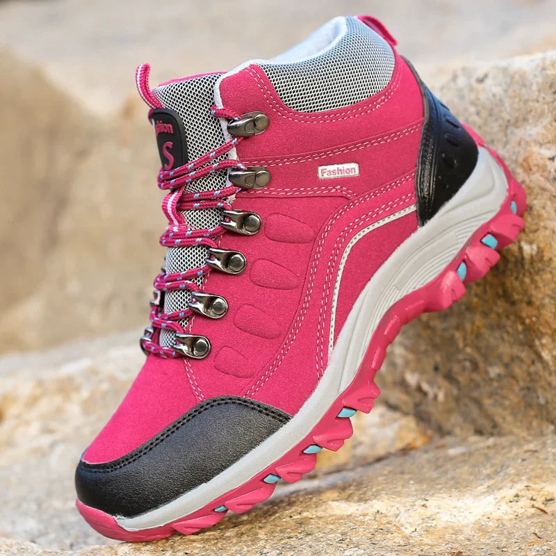Women Hiking Waterproof Trekking Boots Winter High Top