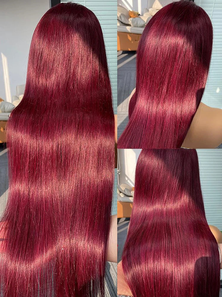 Burgundy 13x6 HD Lace Frontal Human Hair Wig