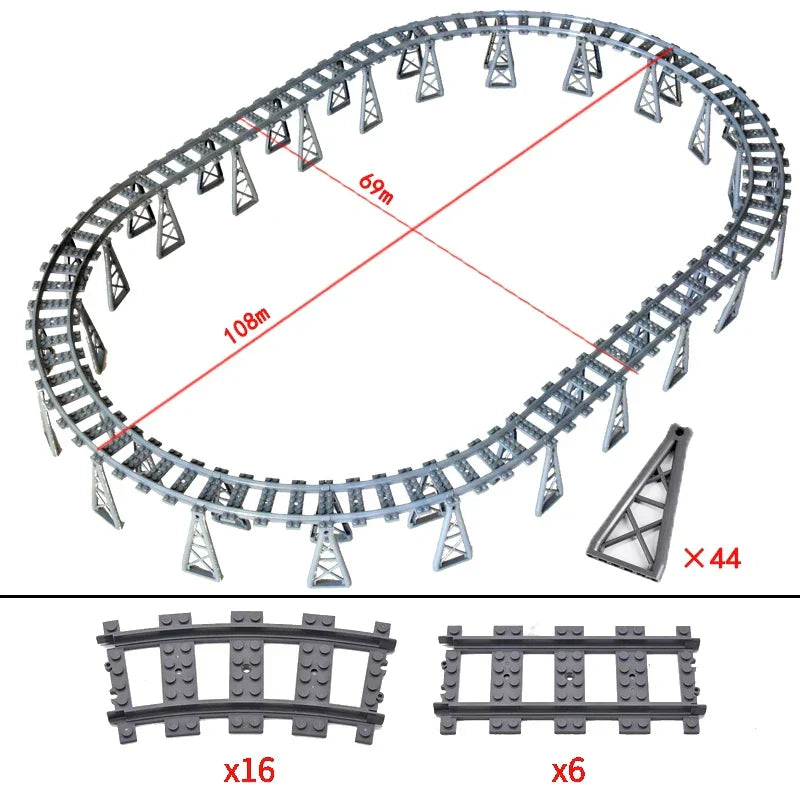 NEW City Trains Flexible Tracks Soft Straight Curved