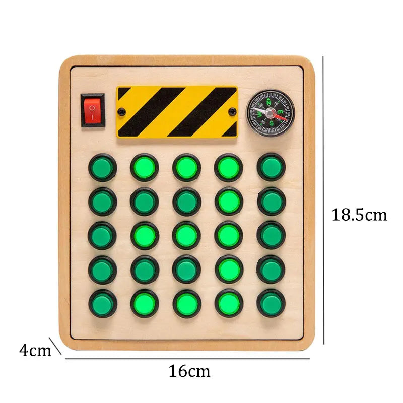 Children Busy Board Montessori Toys Wooden With Led