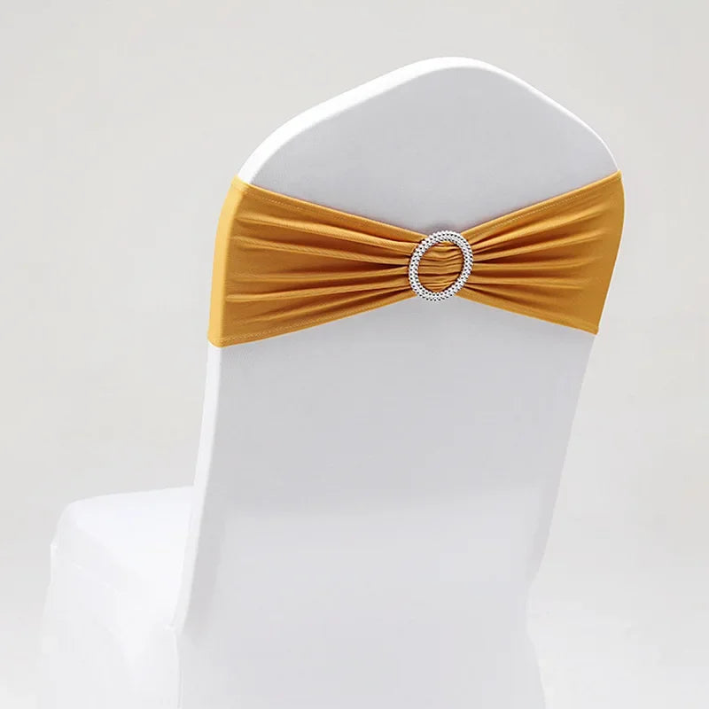50pcs/lot Stretch Lycra Spandex Chair Covers Bands With