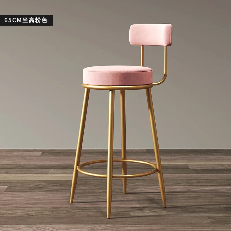Bar Chair Simple Casual Home Cafe Stool Back