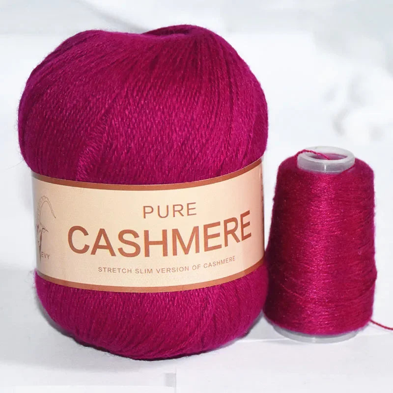 Pure Natural Mongolian Cashmere Yarn Crochet Lana para