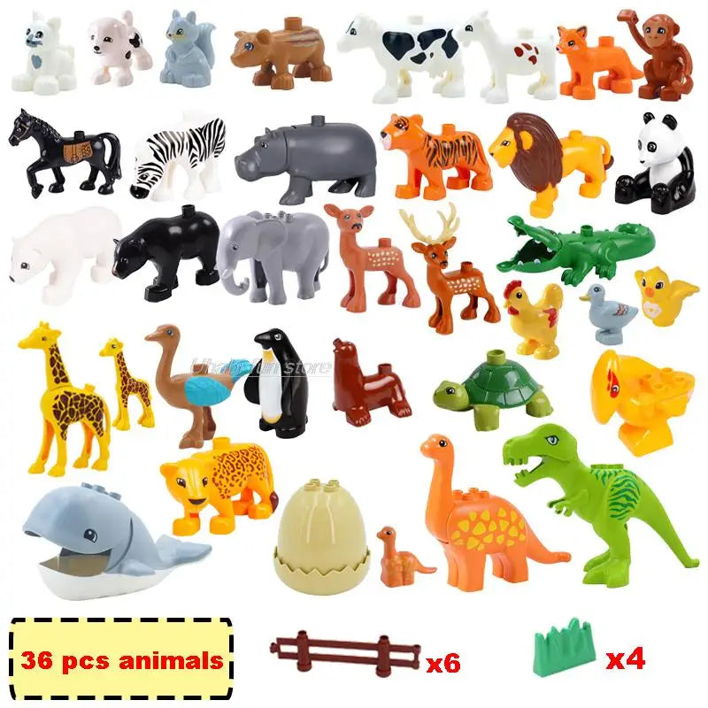 Bulk Big Particle Building Block Accessories Animal House