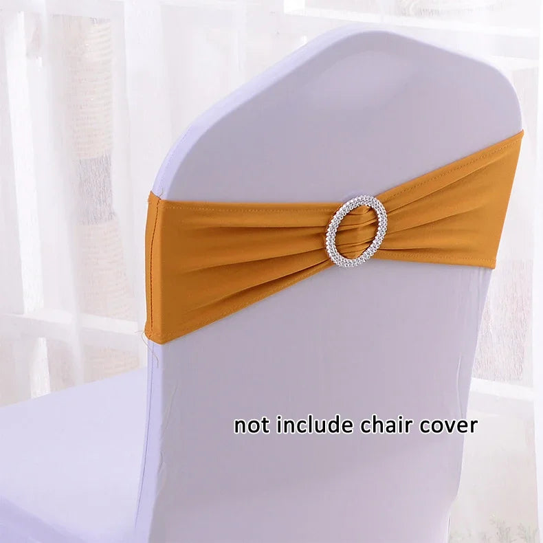 50pcs/lot Stretch Lycra Spandex Chair Covers Bands With