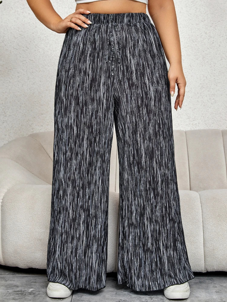 High Waist Pants for Women Printed Loose Wide