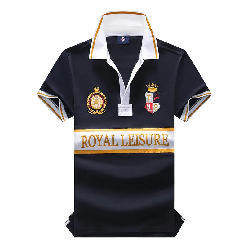 Summer High Quality Embroidery Polo Shirt Men Business