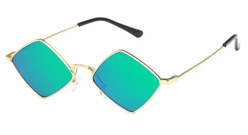 Hipster Polygon Women Sunglasses Irregular Vintage Small Frame