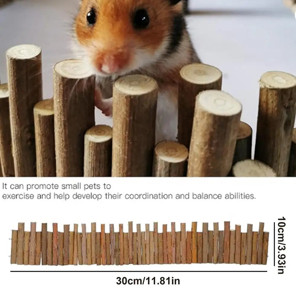 Hamster Cage Fence Guinea Pig Wood Climbing Bridge