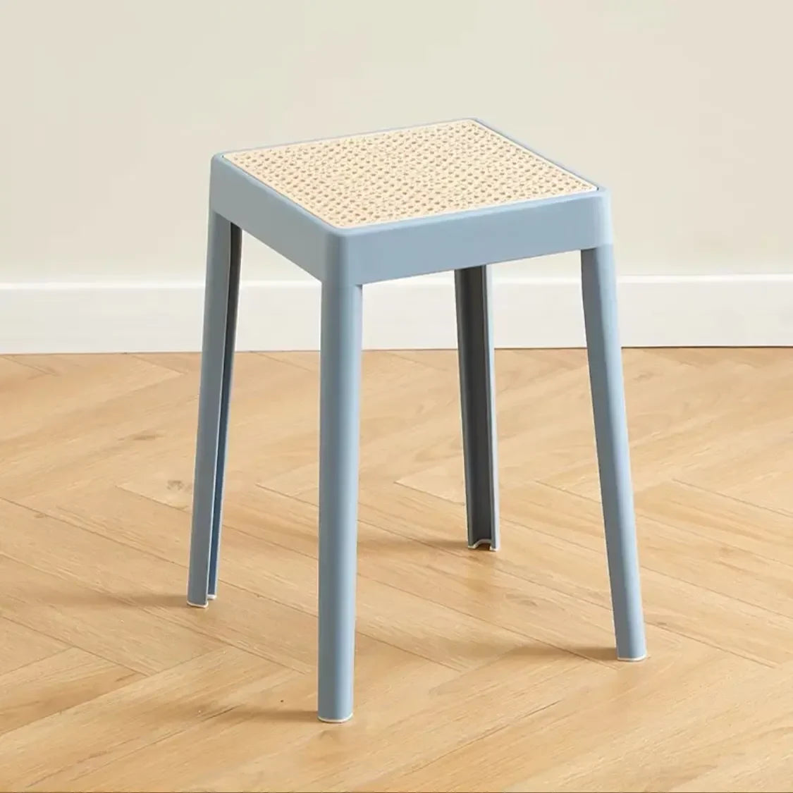 Stackable Storage Bench Stool Plastic Rattan Stools Portable