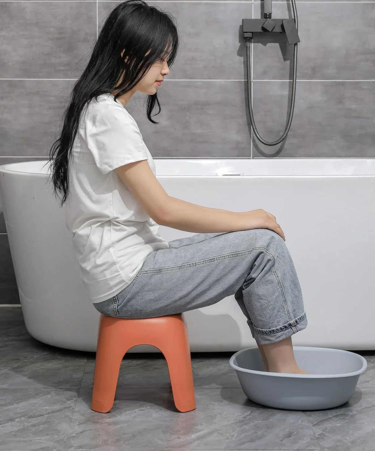 Bathroom Chairs Household Plastic Stool Thickened Stackable Coffee