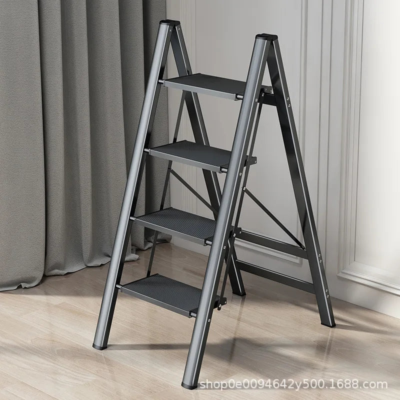 Multi functional folding ladder aluminum alloy high stool
