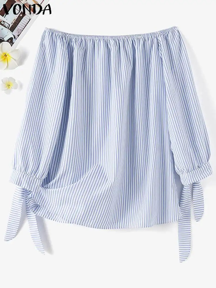 Plus Size 5XL VONDA Women Blouse Elegant Shirts