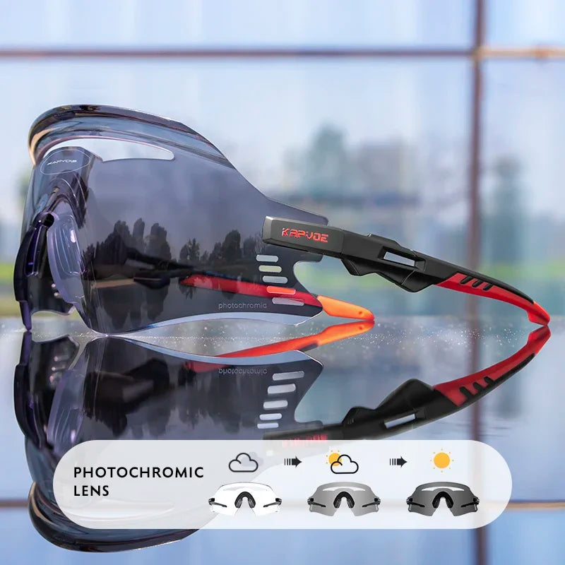 Kapvoe New Photochromic Cycling Glasses Men Women Outdoor